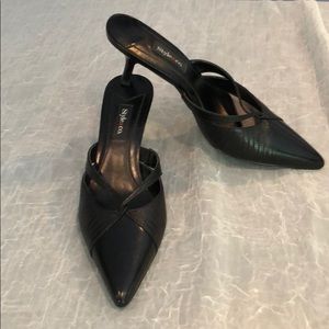 🔴 Size 8 Style & Co. black leather mules like new